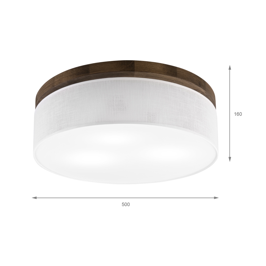 Brilagi - Taklampa BELLADONNA 3xE27/15W/230V diameter 50 cm vit/ek