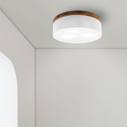 Brilagi - Taklampa BELLADONNA 3xE27/15W/230V diameter 50 cm vit/ek körsbär