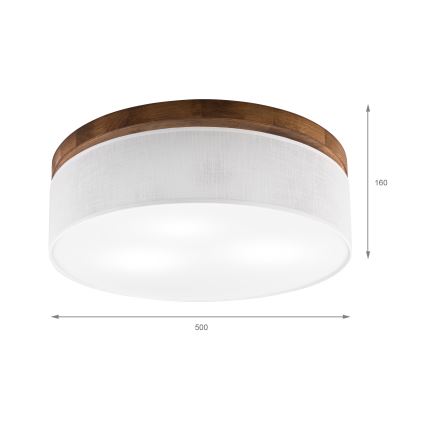 Brilagi - Taklampa BELLADONNA 3xE27/15W/230V diameter 50 cm vit/ek körsbär