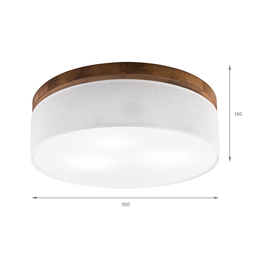 Brilagi - Taklampa BELLADONNA 3xE27/15W/230V diameter 50 cm vit/ek körsbär