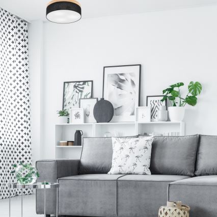 Brilagi - Taklampa BELLADONNA 3xE27/15W/230V svart/tall