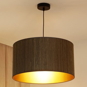 Brilagi - Taklampa BOSTON ROLLER 1xE27/15W/230V Ø 45 cm halm brun/guld
