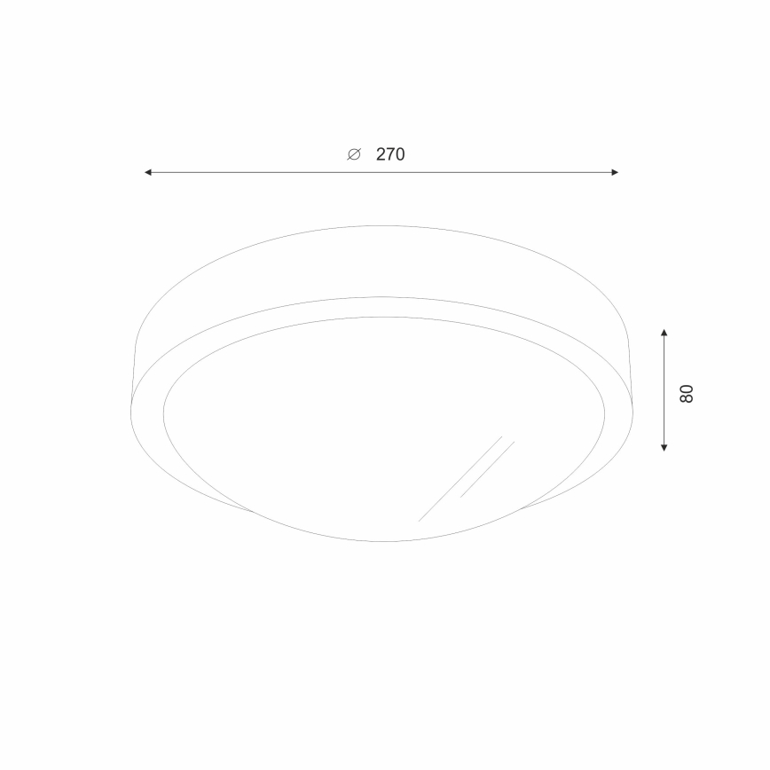 Brilagi - Taklampa CARVALHO SLIM 1xE27/60W/230V ek diameter 27 cm