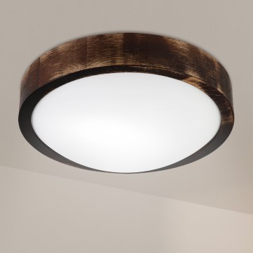 Brilagi - Taklampa CARVALHO SLIM SMOKEY 1xE27/60W/230V ek, diam. 27,5 cm