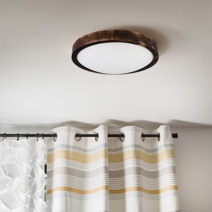 Brilagi - Taklampa CARVALHO SLIM SMOKEY 1xE27/60W/230V ek, diam. 27,5 cm