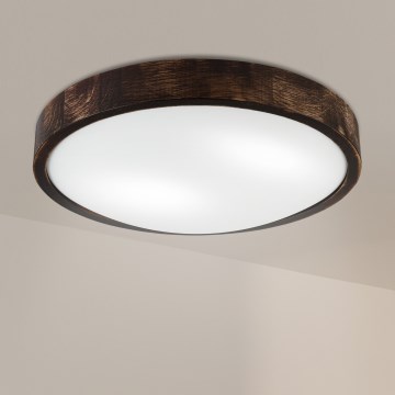 Brilagi - Taklampa CARVALHO SLIM SMOKEY 2xE27/60W/230V ek Ø 37,5 cm