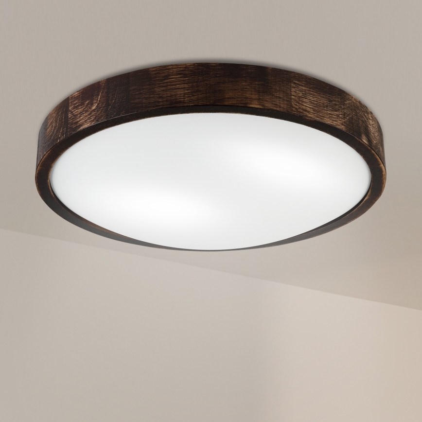 Brilagi - Taklampa CARVALHO SLIM SMOKEY 2xE27/60W/230V ek Ø 37,5 cm