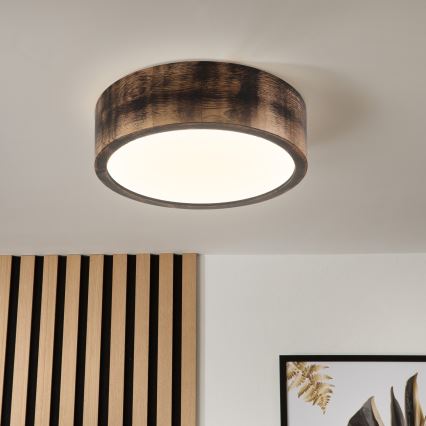 Brilagi - Taklampa CARVALHO SMOKEY 1xE27/60W/230V, ek, Ø 27,5 cm