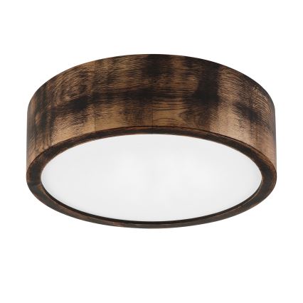 Brilagi - Taklampa CARVALHO SMOKEY 1xE27/60W/230V, ek, Ø 27,5 cm