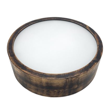 Brilagi - Taklampa CARVALHO SMOKEY 1xE27/60W/230V, ek, Ø 27,5 cm
