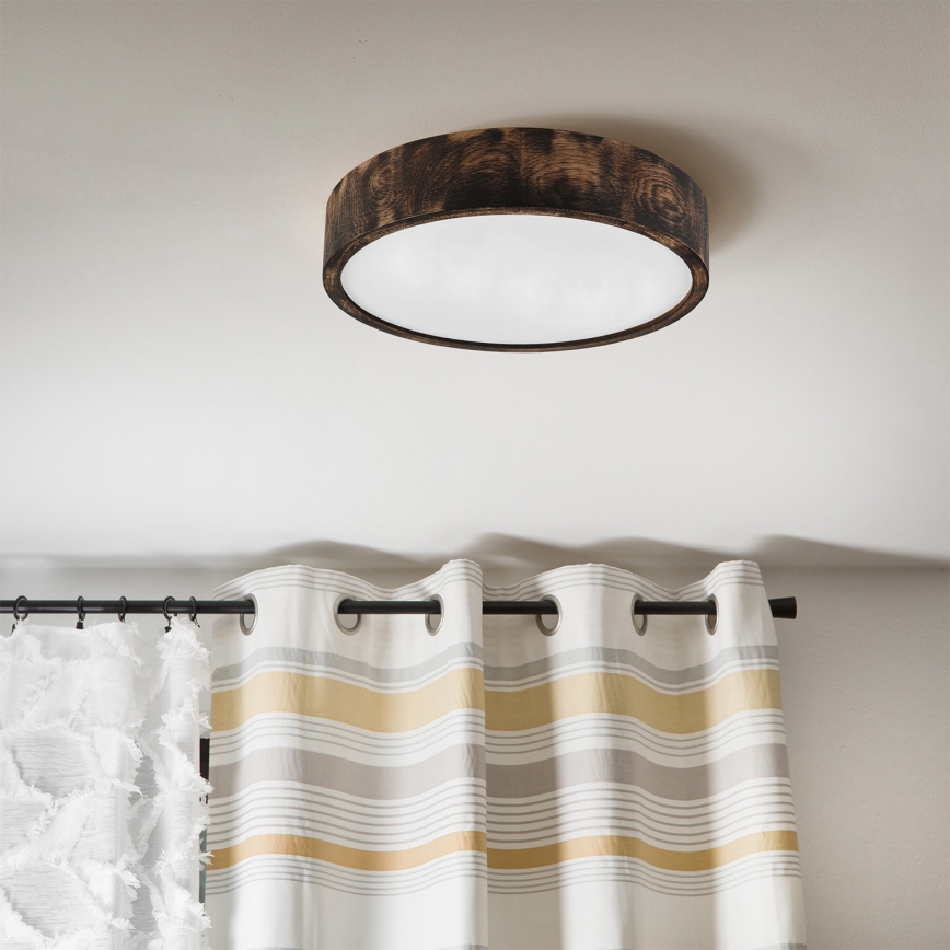 Brilagi - Taklampa CARVALHO SMOKEY 2xE27/60W/230V ek Ø 37,5 cm