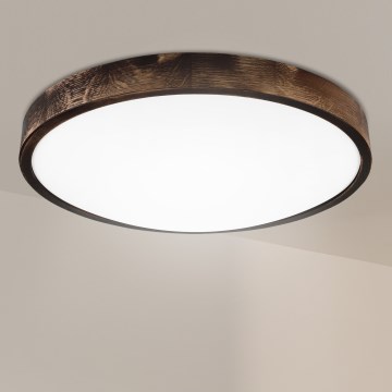 Brilagi - Taklampa CARVALHO SMOKEY 3xE27/60W/230V ek Ø 47,5 cm