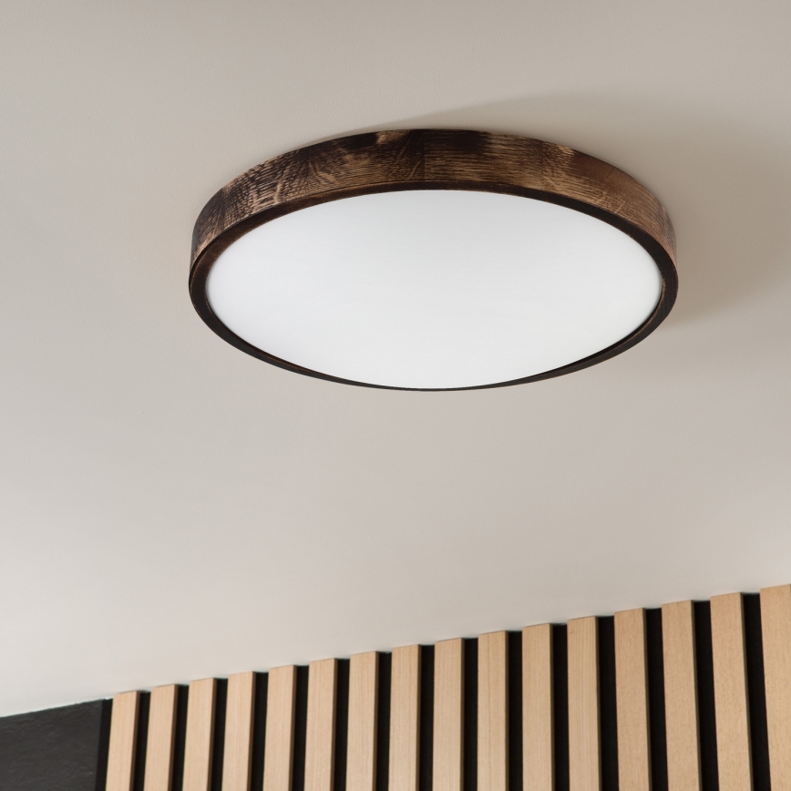 Brilagi - Taklampa CARVALHO SMOKEY 3xE27/60W/230V ek Ø 47,5 cm