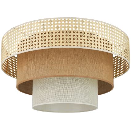 Brilagi - Taklampa CEDAR LUNETA 1xE27/15W/230V Ø 45 cm rotting/brun/krämvit