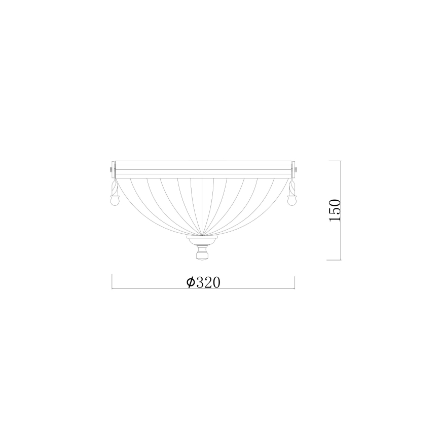 Brilagi - Taklampa CLASSIC 2xE27/60W/230V mässing