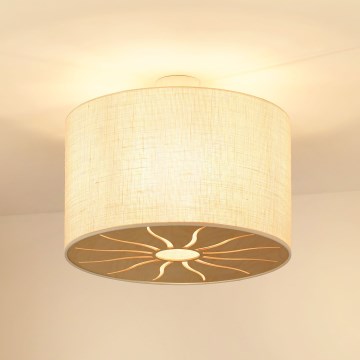 Brilagi - Taklampa COUNTRY ROLLER 1xE27/15W/230V Ø 50 cm krämvit