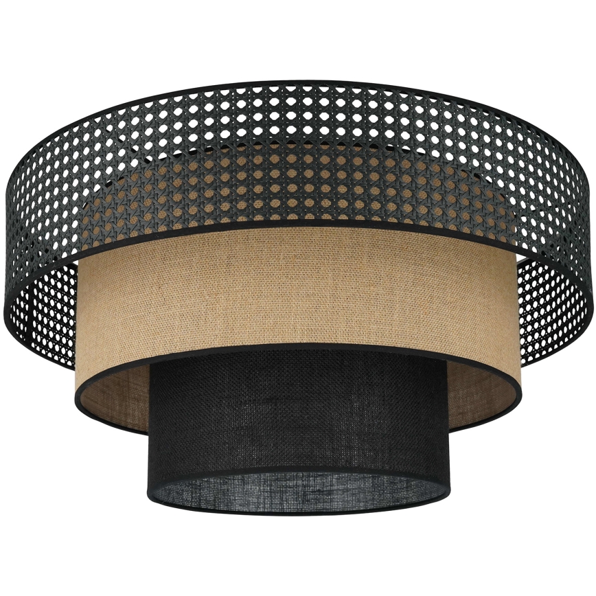 Brilagi - Taklampa DAKOTA LUNETA 1xE27/15W/230V diameter 45 cm svart/beige