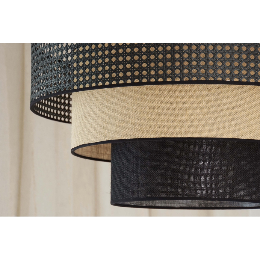 Brilagi - Taklampa DAKOTA LUNETA 1xE27/15W/230V diameter 45 cm svart/beige