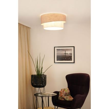Brilagi - Taklampa DOVER SHINE 1xE27/15W/230V diameter 50 cm grå/grädde