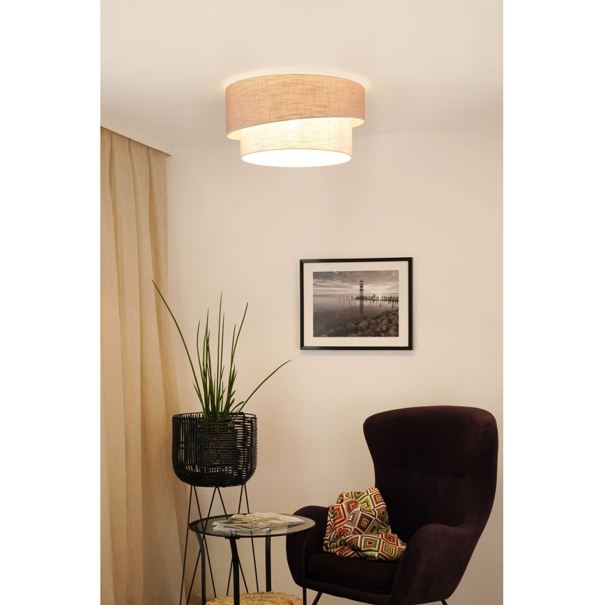 Brilagi - Taklampa DOVER SHINE 1xE27/15W/230V diameter 50 cm grå/grädde