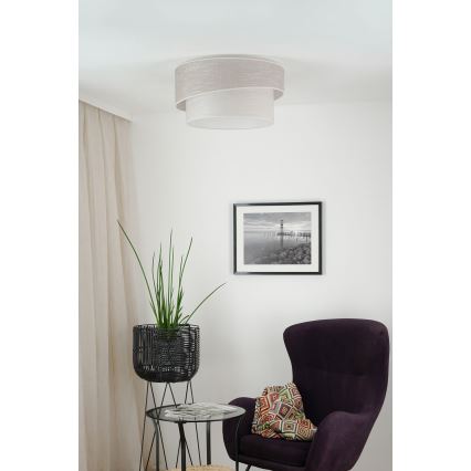 Brilagi - Taklampa DOVER SHINE 1xE27/15W/230V diameter 50 cm grå/grädde