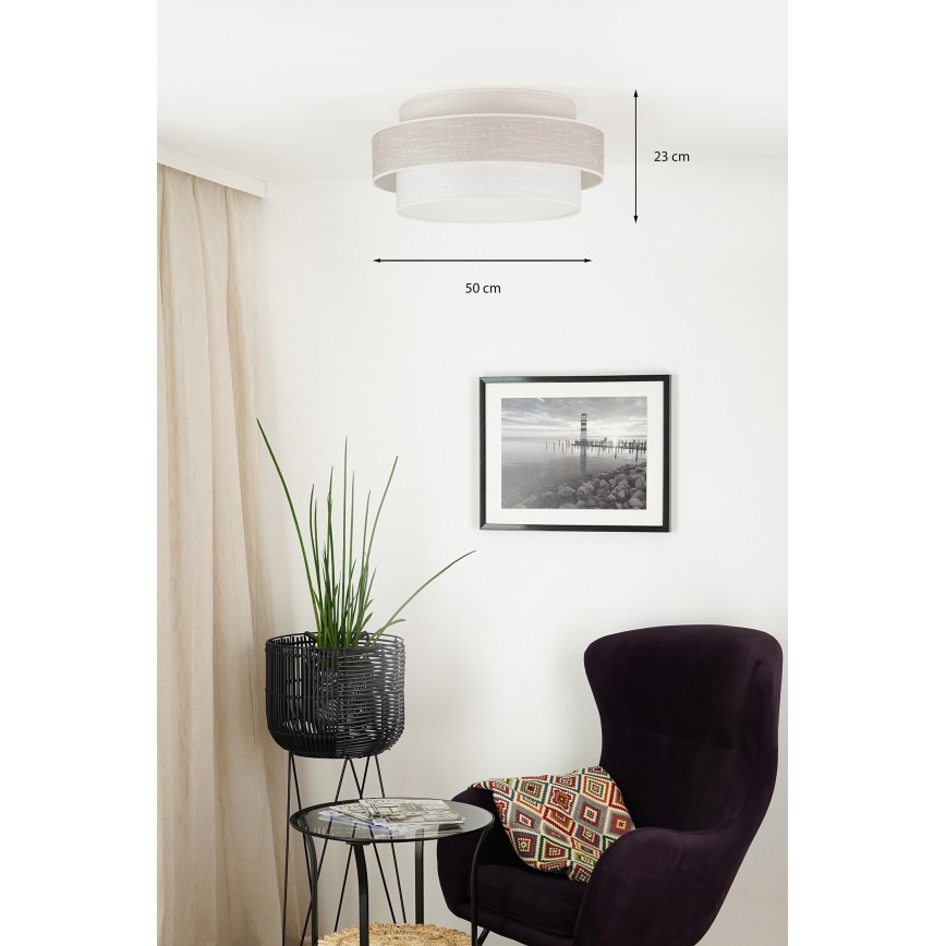 Brilagi - Taklampa DOVER SPACE LED/12W/230V diameter 50 cm 3000K/4000K/6400K grå/grädde