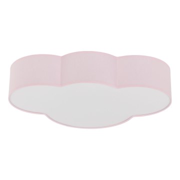 Brilagi - Taklampa för barn NIMBUS 4xE27/15W/230V 46x63 cm rosa