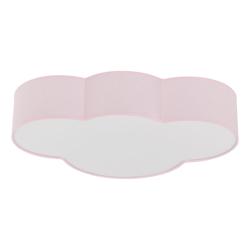 Brilagi - Taklampa för barn NIMBUS 4xE27/15W/230V 46x63 cm rosa