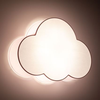 Brilagi - Taklampa för barn NIMBUS 4xE27/15W/230V rosa