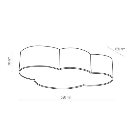 Brilagi - Taklampa för barn NIMBUS 4xE27/15W/230V rosa