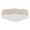 Brilagi - Taklampa för barn NIMBUS LINEN 4xE27/15W/230V 46x63 cm beige