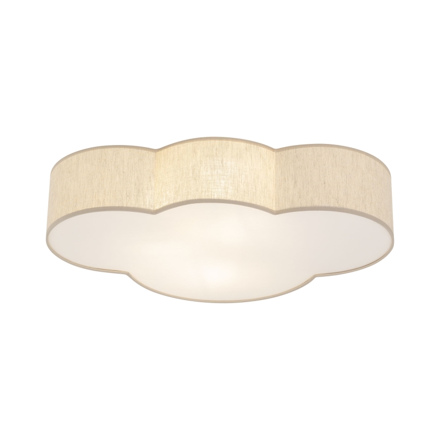 Brilagi - Taklampa för barn NIMBUS LINEN 4xE27/15W/230V 46x63 cm beige