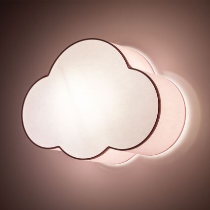 Brilagi - Taklampa för barn NIMBUS MINI 2xE27/15W/230V 31x43 cm rosa