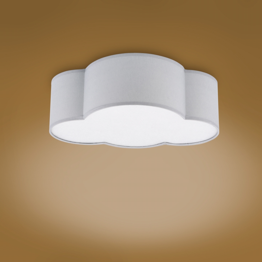 Brilagi - Taklampa för barn NIMBUS MINI 2xE27/15W/230V grå