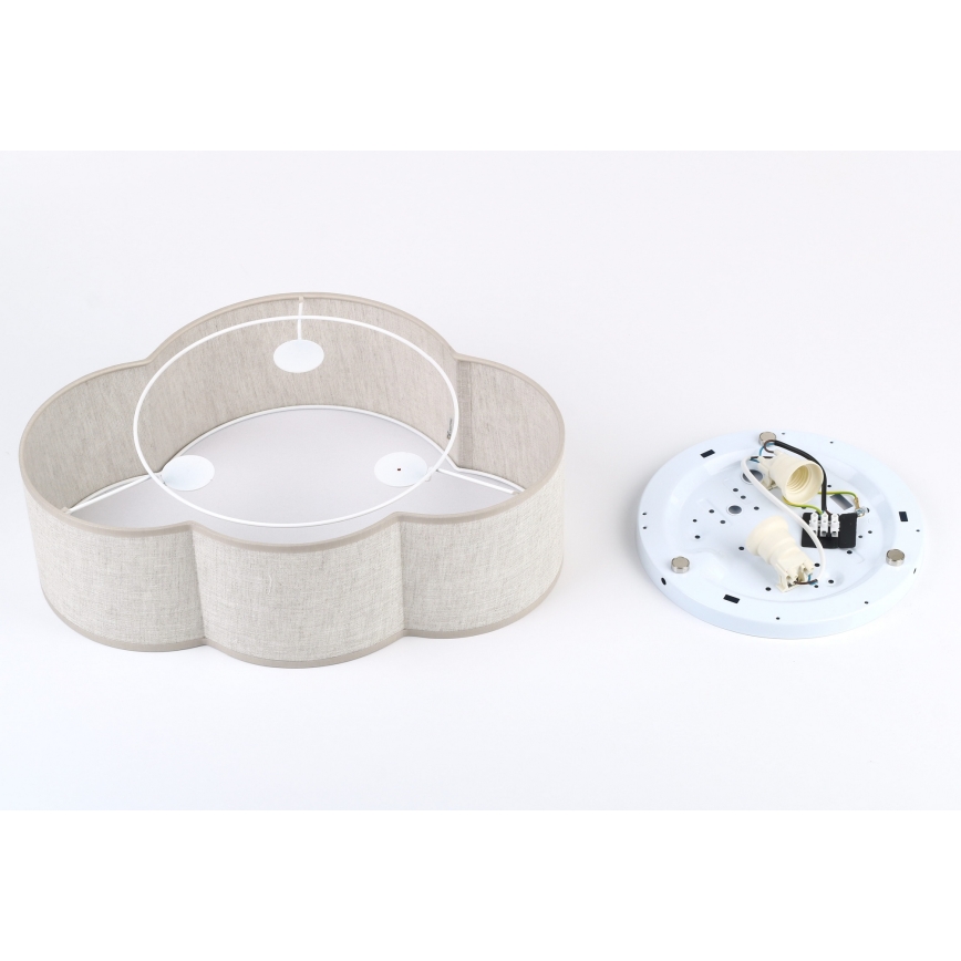 Brilagi - Taklampa för barnrum NIMBUS LINEN 2xE27/15W/230V beige