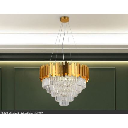 Brilagi - Taklampa med kabelupphängning PLAZA 9xE14/40W/230V