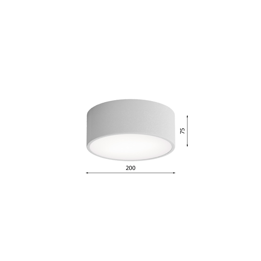 Brilagi - Taklampa med sensor CLARE 1xE27/24W/230V diameter 20 cm grå