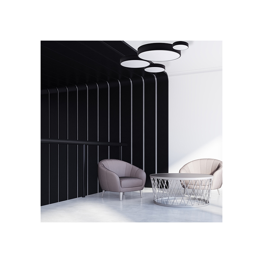 Brilagi - Taklampa med sensor CLARE 2xE27/24W/230V diameter 30 cm svart