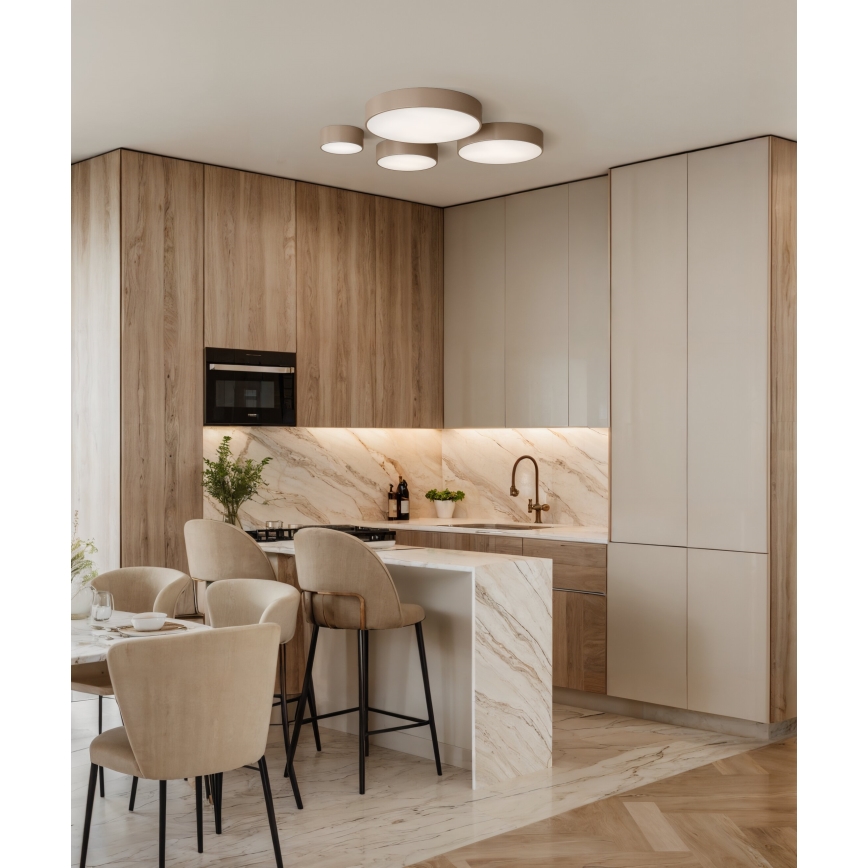 Brilagi - Taklampa med sensor CLARE 5xE27/24W/230V diameter 60 cm beige