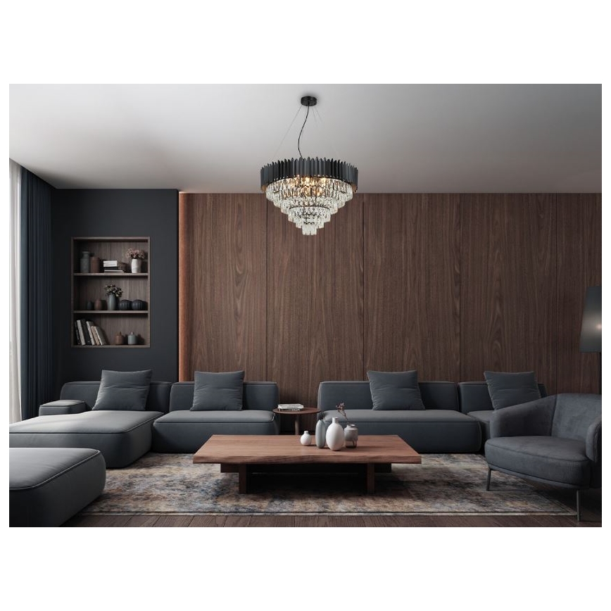 Brilagi - Taklampa med vajerupphängning CARLOS 11xE14/40W/230V Ø 80 cm