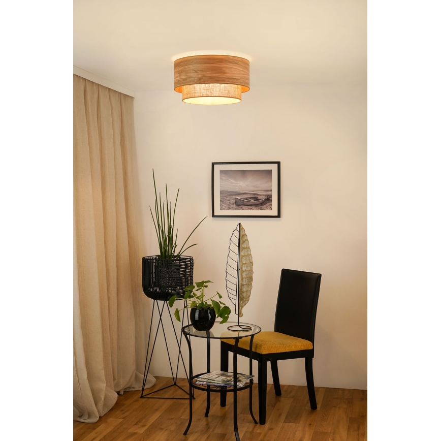 Brilagi - Taklampa MONTANA BOHO 1xE27/15W/230V diameter 45 cm brun