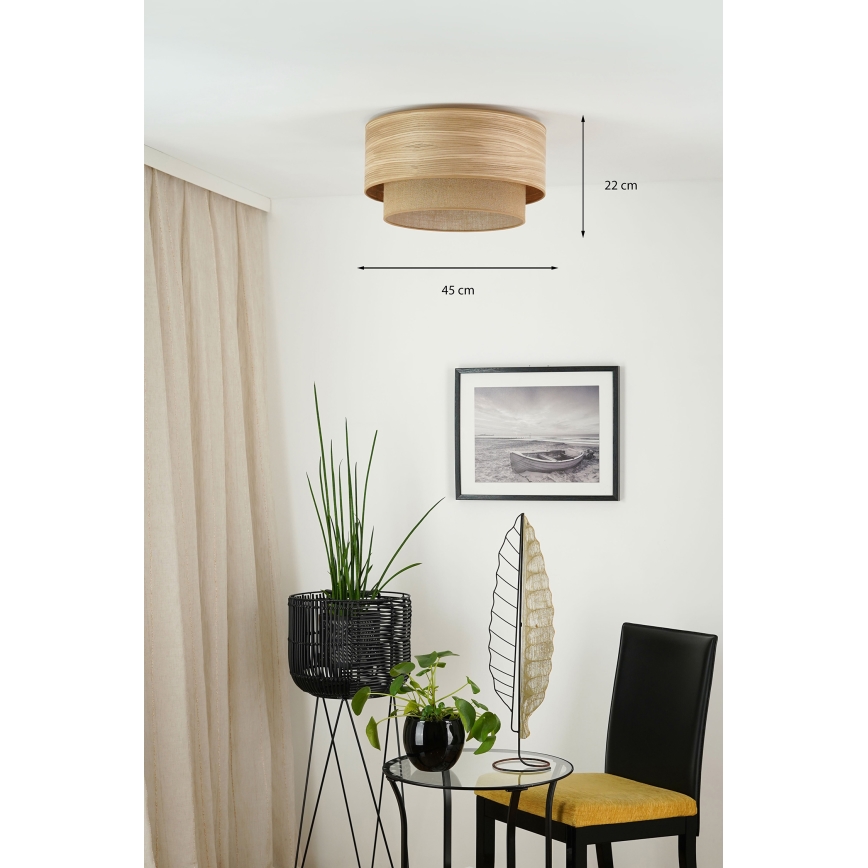 Brilagi - Taklampa MONTANA BOHO 1xE27/15W/230V diameter 45 cm brun