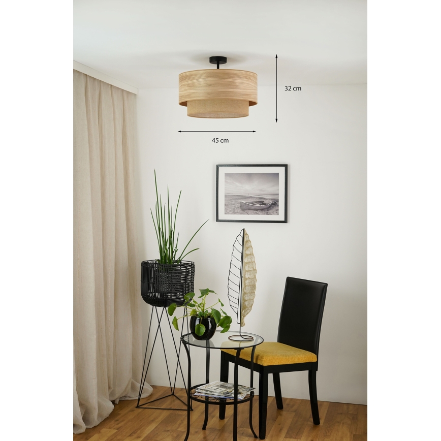 Brilagi - Taklampa MONTANA BOHO 1xE27/15W/230V Ø 45 cm brun