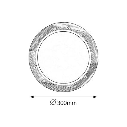 Brilagi - Taklampa ORBIS 1xE27/60W/230V Ø 30 cm furu