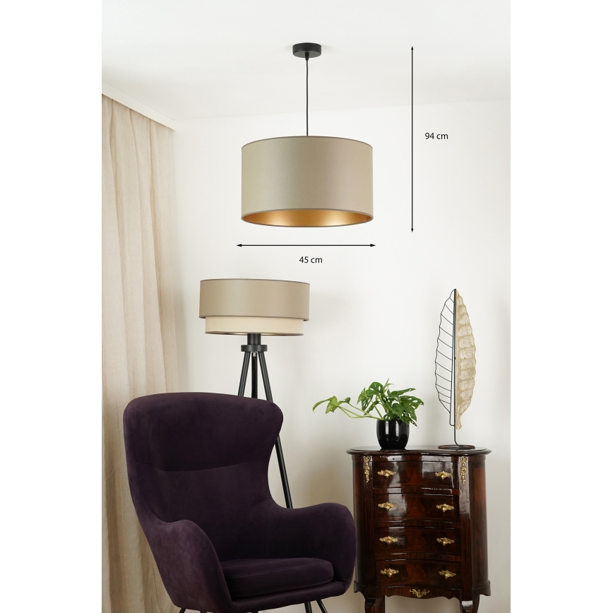 Brilagi - Taklampa OREGON ROLLER VEGE 1xE27/15W/230V Ø 45 cm grå