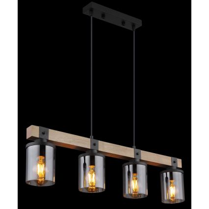Brilagi - Taklampa på vajer VISTA 4xE27/60W/230V ek