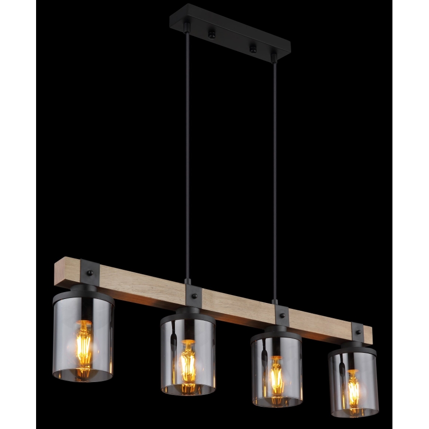 Brilagi - Taklampa på vajer VISTA 4xE27/60W/230V ek