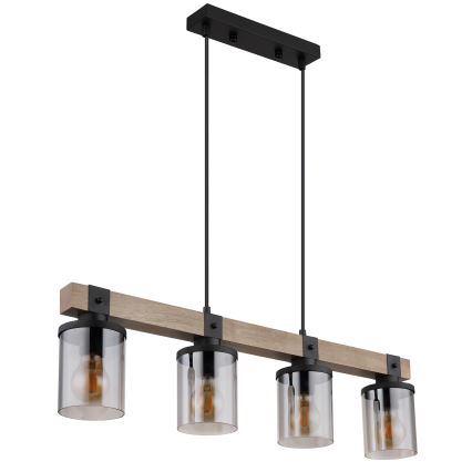 Brilagi - Taklampa på vajer VISTA 4xE27/60W/230V ek