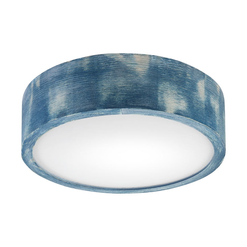 Brilagi - Taklampa PINO 1xE27/15W/230V furu/blå Ø 27,5 cm