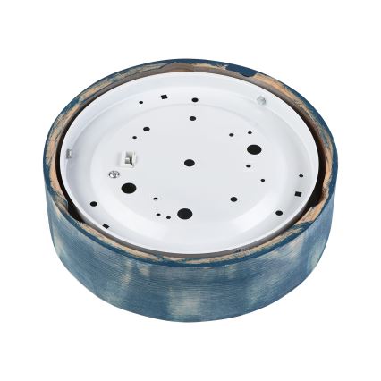 Brilagi - Taklampa PINO 1xE27/15W/230V furu/blå Ø 27,5 cm